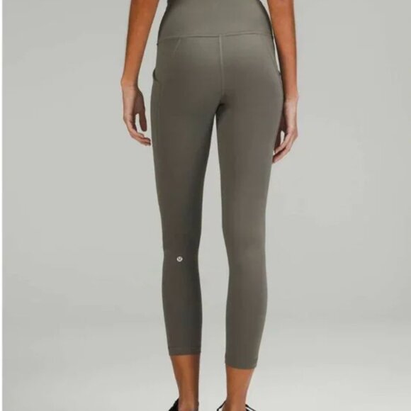 Lululemon Wunder Train High-Rise Tight with Pockets 25" in Grey Sage 14 - Picture 1 of 9